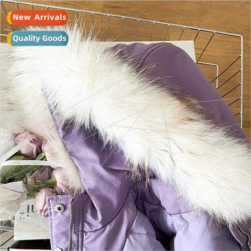 YR005 purple work down jacket raccoon fur collar exclusive l