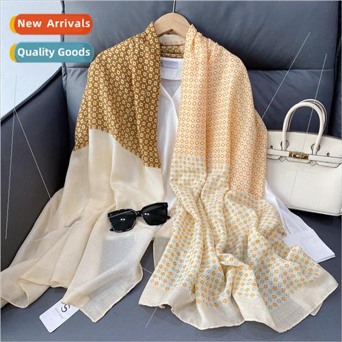 Star cotton linen scarf female office air-conditioning shawl