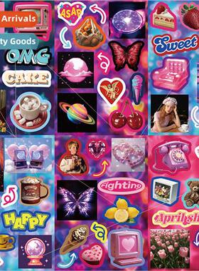 8 retro y2k dress up character stickers DIY cell phone case