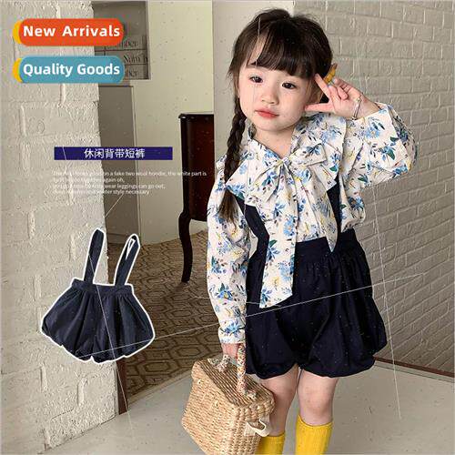 Korean girls cotton closure backpack shorts 2023 spring new