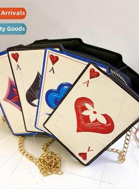Bag female 2021 new personalized creative playing cards Towe