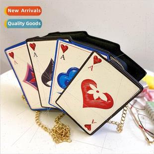 Bag female 2021 new personalized creative playing cards Towe