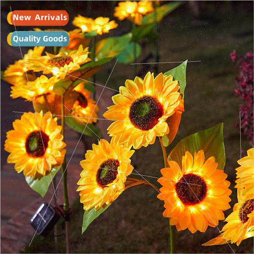 Colorful Sunflower Solar LED String ghts Outdoor Garden Deco
