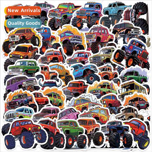 50 cartoon monster truck graffiti stickers guitar laptop lug