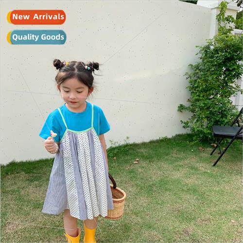 Childrens clothing girls skirt suit 2022 summer new Korean