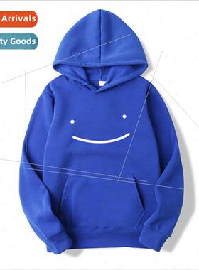 2021 Spring and Autumn Mens Hooded Sweatshirt White Smiley P