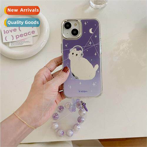 Starry mirror fun cat 适用 Apple 12ProMax phone case iPhone1