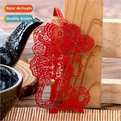 Metal bookmarks creative Chinese  ancient  hollow book clip