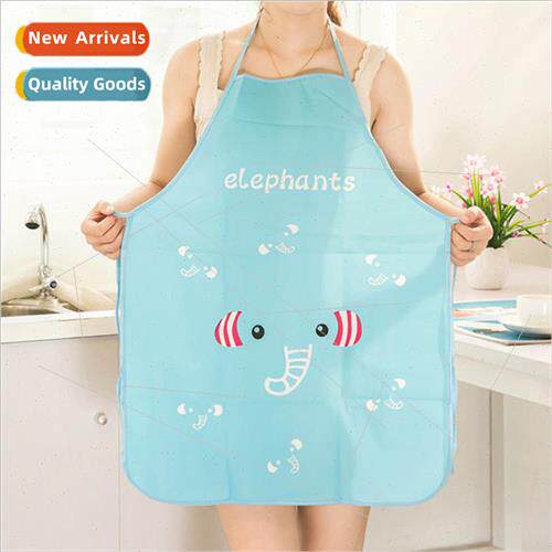 Korea cute pvc cartoon princess bustle apron kitchen oil-pro