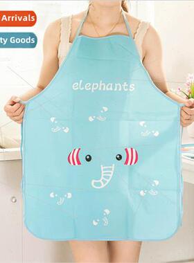 Korea cute pvc cartoon princess bustle apron kitchen oil-pro