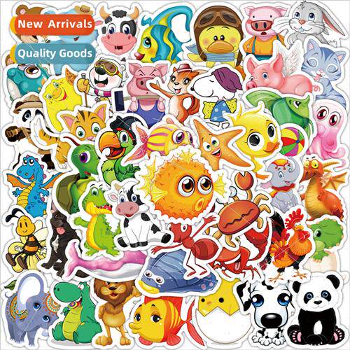 50 new cartoon cute animal graffiti stickers bike computer l