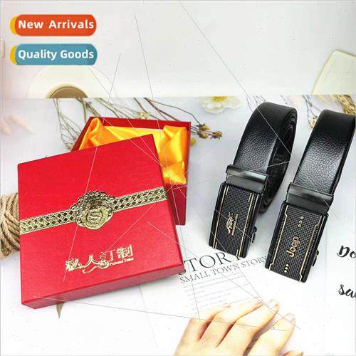 Boxed three-dimensional frosted grain mens belt plating iron