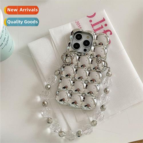 New ins electroplated silver 适用 13/14ProMax diagonal cross