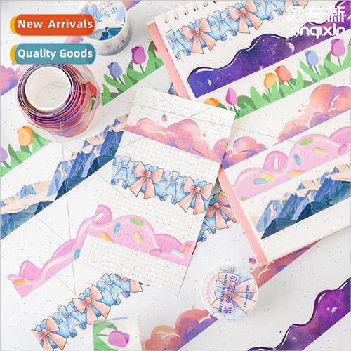 tulip clouds handbook tape shaped lace and paper stickers bo