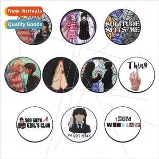 Adams The Family Metal Jewe Wednesday Brooch Badge