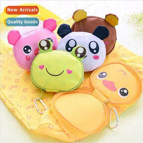 Big Head Cartoon Folding Supermarket Shopping Bag Large Capa