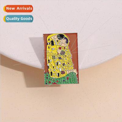Creative New Brooch Kiss Klimt The Kiss Oil Painting Brooch