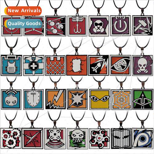 Anime game  colorful siege cadre series r6 necklace pendant