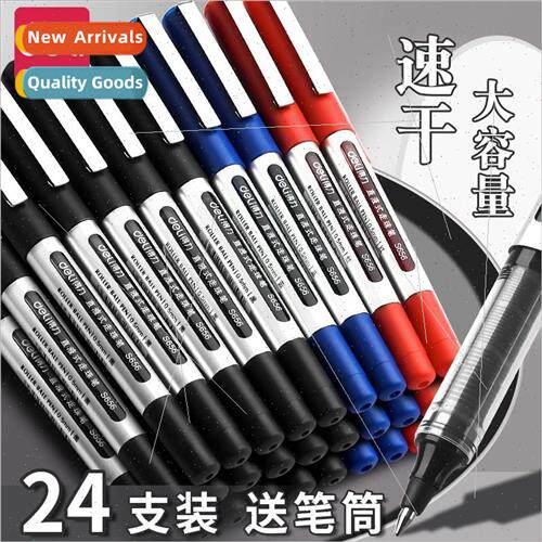 straight liquid ballpoint pen 0.5 black quick-drying unisex