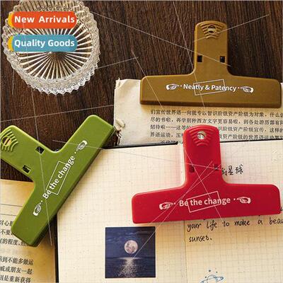 Colorful New Color Vintage Plastic Clip Handbook Bills Clip