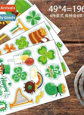 St. Patricks Day Shamrock Beer Party Favor Decoration Sticke