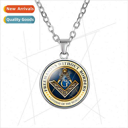 Mystic Masonic emblem pendant necklace mens necklaces small
