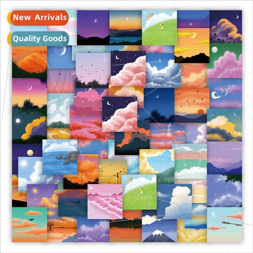 50 healing landscape series stickers decorative laptop scoot