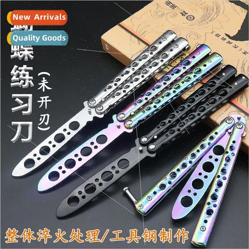 Butterfly Knife Practice Knife Uncut Portable Reversible Tra