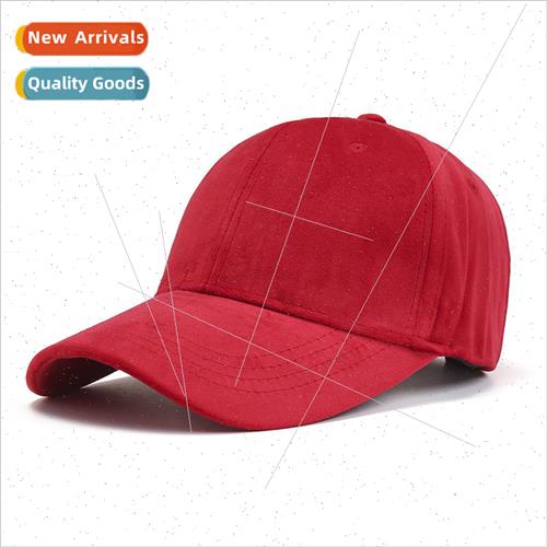 2022 new solid color suede light board baseball cap autumn a