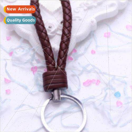 ngle ring braided rope keychain  accessories handmade pendan