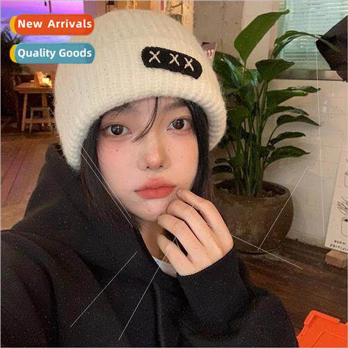 New fall big head circumference knitted cap female winter Ko