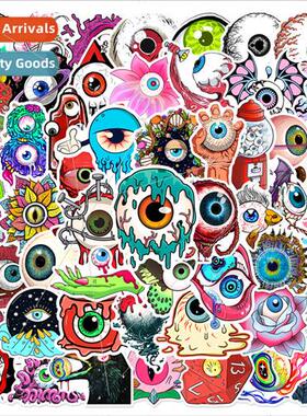 60 cartoon horror eyeball graffiti stickers skateboard motor