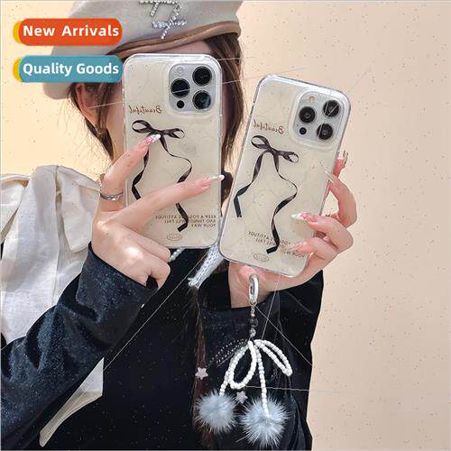 Korean  ins ribbon bow iPhone14 pendant 15ProMax 适用 Apple
