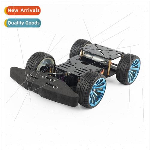 Metal Chassis Smart Car Servo Steering 4wd Cart Rear Drive M