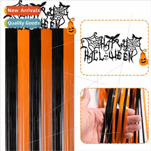 New Halloween Pull Flag Combo Set Rain Curtain Party Backgro