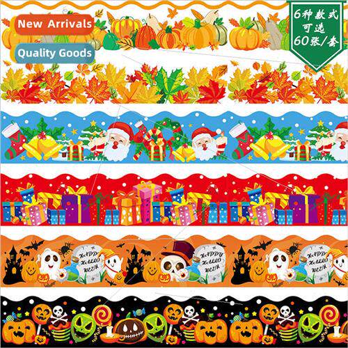 Halloween Thanksgiving Fall Bulletin Board Decoration Border