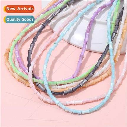 4x8mm cool summer light color shell bamboo beads DIY handmad