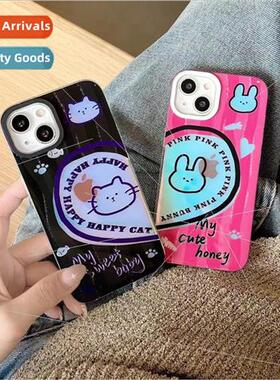 Skeleton lines love cat IPhone14/13ProMax Double Sided Apple