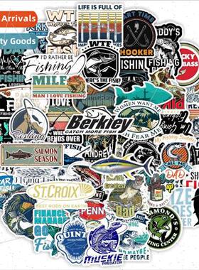 Fishing new 100 stickers etsy luggage skateboard air conditi