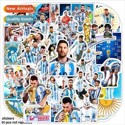 New 50 Messi World Cup soccer stickers champion Argentina ce
