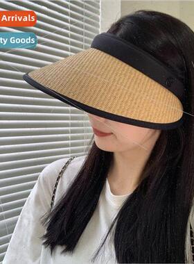 Spring and summer new large brim letters labeled vinyl sun h