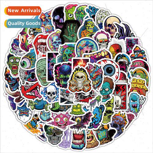 100 cool colorful skulls decorative luggage stationery noteb