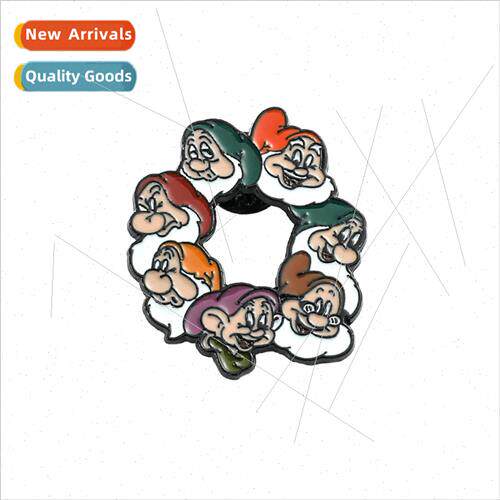 Cartoon creative personality around the metal badge seven dw