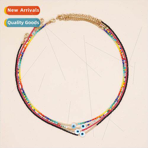 New bohemian ins  niche minimalist handmade beaded rice bead