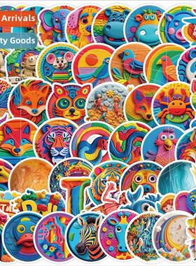 50 playdough wind children cartoon stickers cell phone water