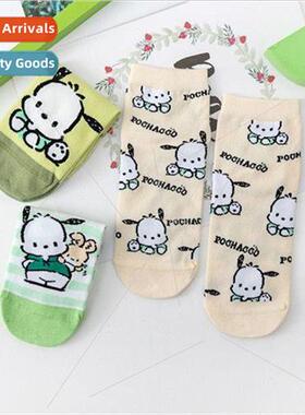 Socks female spring thin section short boat socks new cartoo