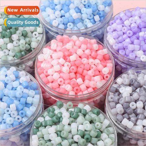 100 acrylic mixed color cylindrical tube beads loose beads h