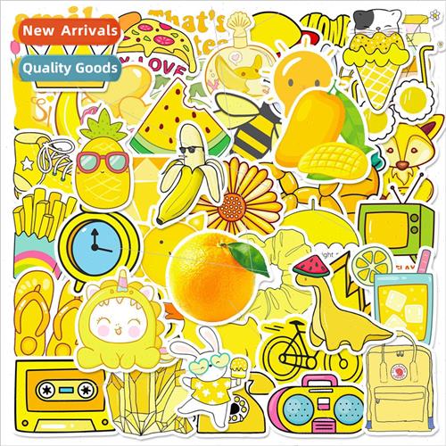 50 color mix and match stickers new tape yellow VSCO small f