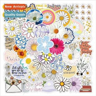 50 cute little fresh chrysanthemum graffiti stickers luggage