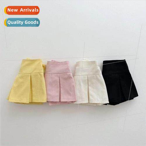 23 summer new baby girl baby cotton pleated skirt dance bust